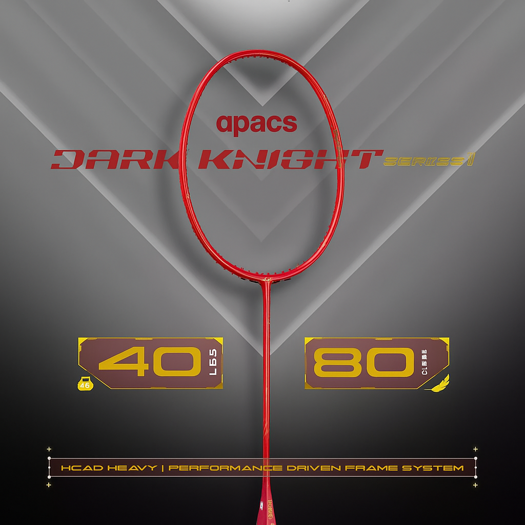 Apacs Dark Knight Badminton Racket (Unstrung) | Red