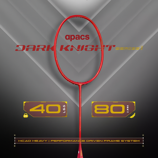Apacs Dark Knight Badminton Racket (Unstrung) | Red