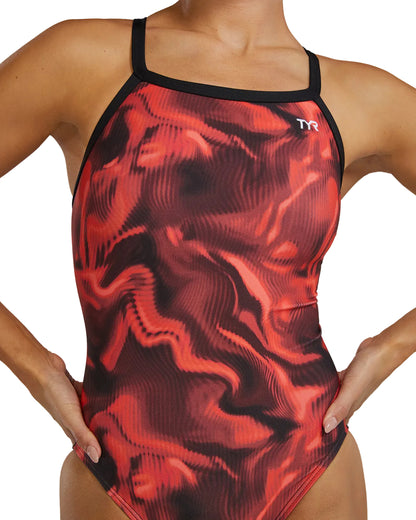 TYR Women's Waveform Durafast Elite Diamondfit Swimsuit | Red