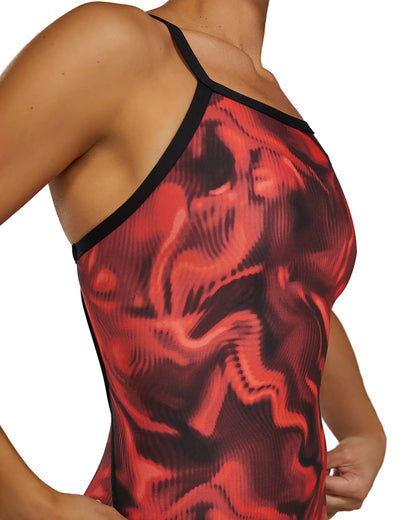 TYR Women's Waveform Durafast Elite Diamondfit Swimsuit | Red