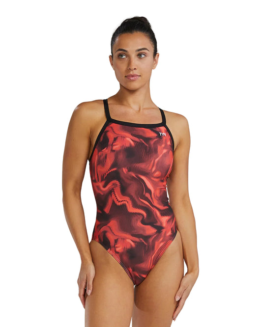 TYR Women's Waveform Durafast Elite Diamondfit Swimsuit | Red