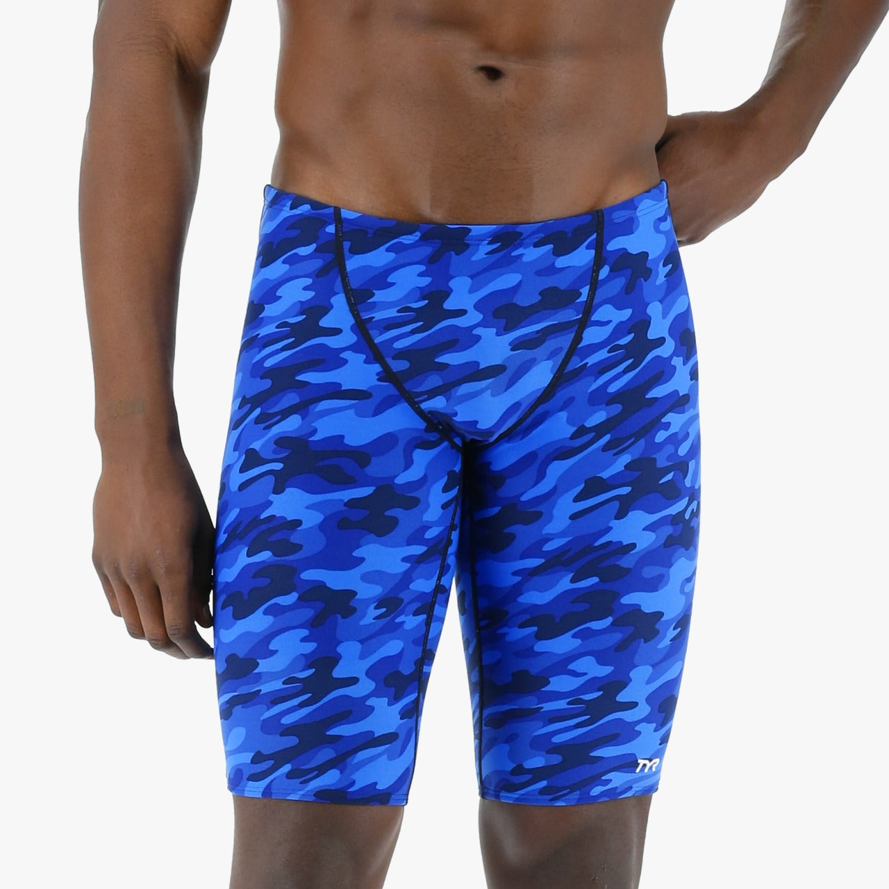 TYR Men's Durafast Elite Crystalized Jammer - Blue – Swim Elite - View #7