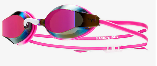 TYR Black OPS 140 EV Racing Goggles | Pink/White