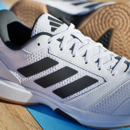 Adidas Ligra 8 Men's Badminton Shoe |Feather White/Core Black//Feather White
