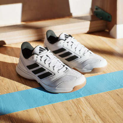 Adidas Ligra 8 Men's Badminton Shoe |Feather White/Core Black//Feather White