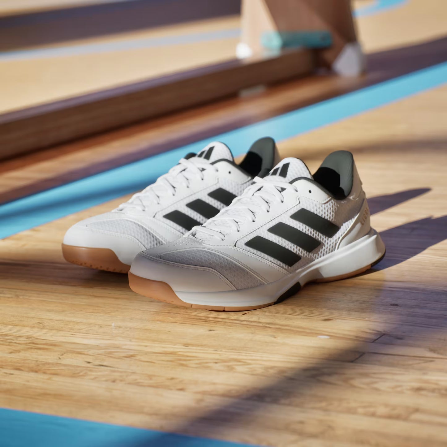 Adidas Ligra 8 Men's Badminton Shoe |Feather White/Core Black//Feather White