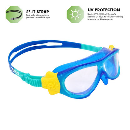 Zoggs Phantom Musk Kids Swimming Goggles | Blue/Turquoise