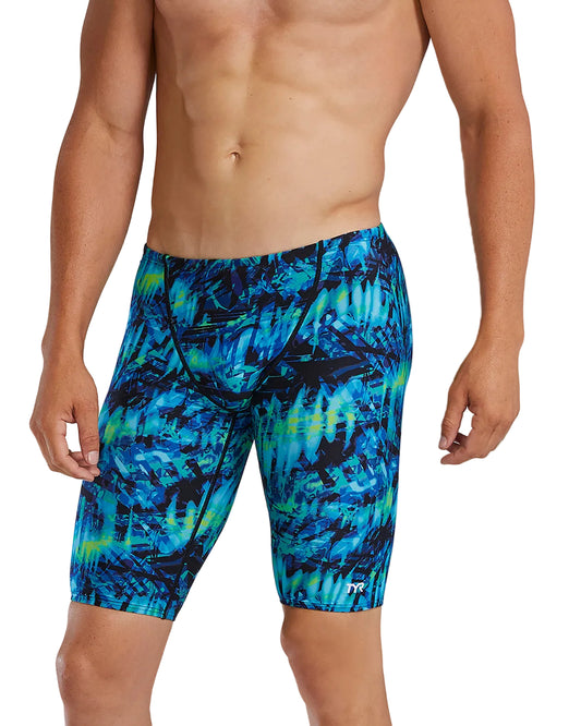 TYR Men's Seismo Durafast Lite Jammer | Blue/Green