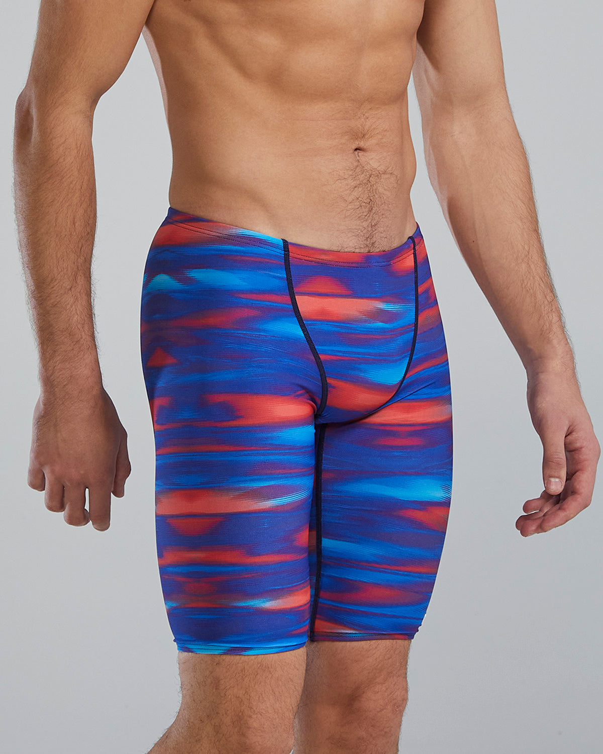 TYR Men's Durafast Lite Technowave Jammer | Red/White/Blue