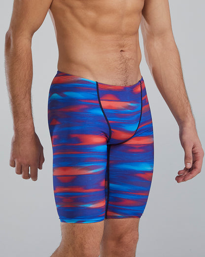TYR Men's Durafast Lite Technowave Jammer | Red/White/Blue