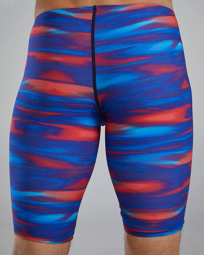TYR Men's Durafast Lite Technowave Jammer | Red/White/Blue
