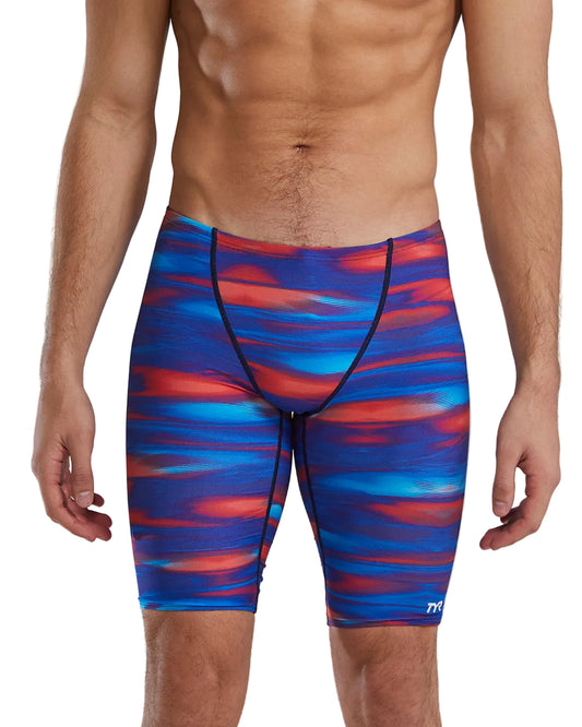 TYR Men's Durafast Lite Technowave Jammer | Red/White/Blue