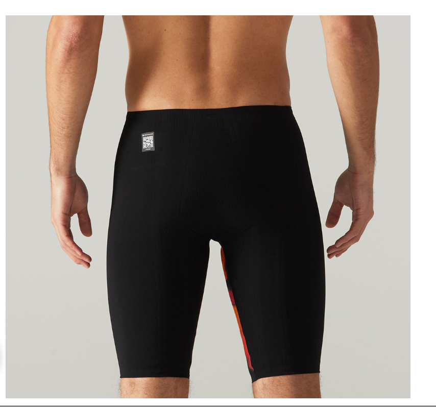 TYR Men's Shockwave Infrared High Waist Jammer Swimsuit | Fire