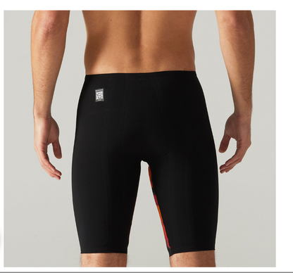 TYR Men's Shockwave Infrared High Waist Jammer Swimsuit | Fire