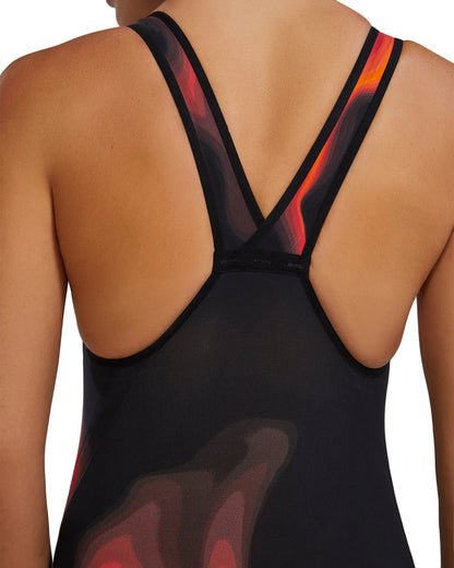 TYR Women's Venzo Infrared Openback Swimsuit | Fire