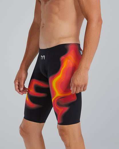 TYR Men's Venzo Infrared High Waist Jammer Swimsuit | Fire
