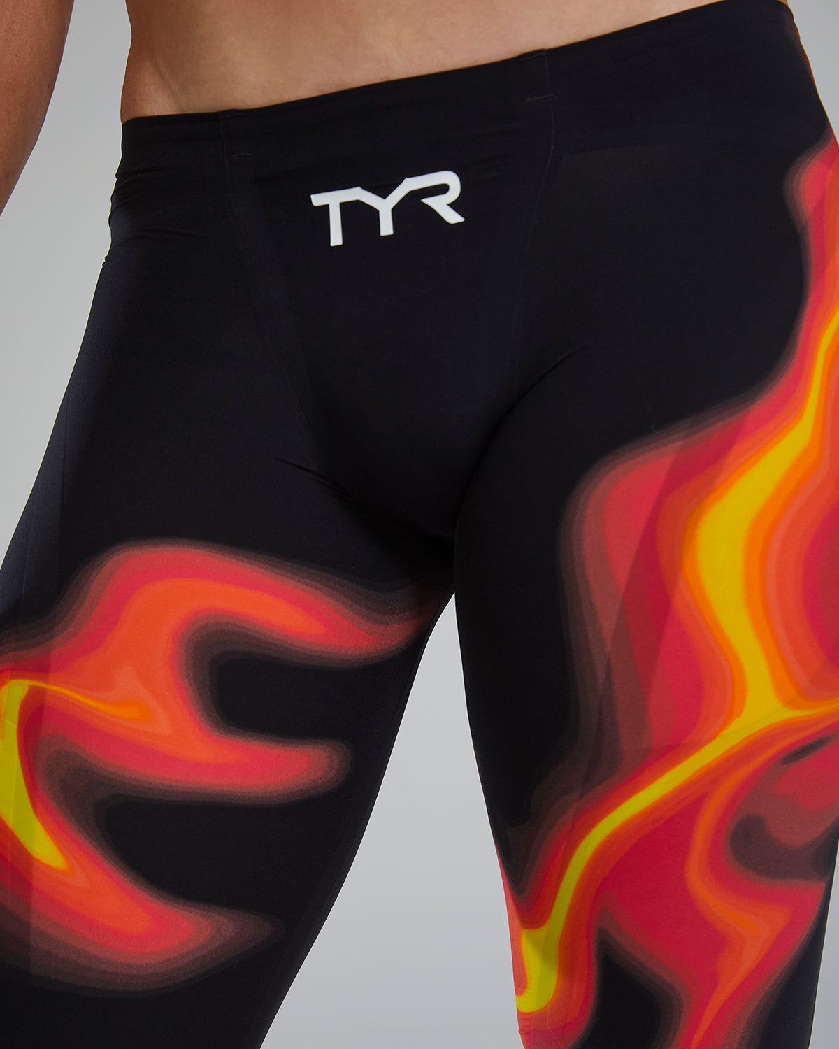 TYR Men's Venzo Infrared High Waist Jammer Swimsuit | Fire