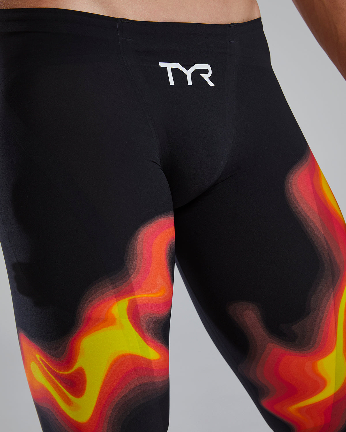 TYR Men's Venzo Infrared High Waist Jammer Swimsuit | Fire