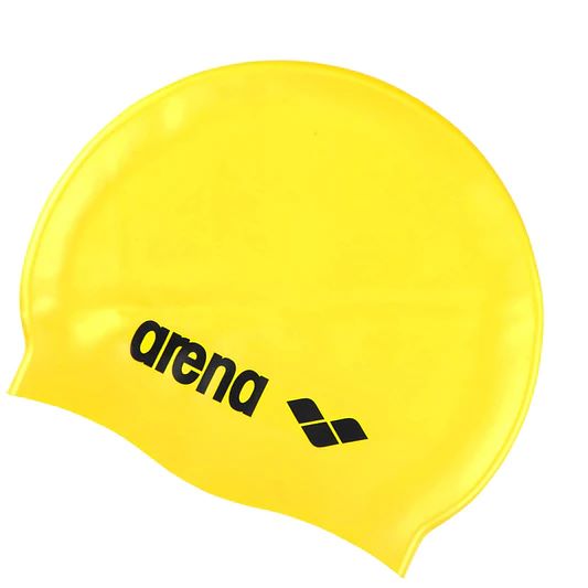 Arena Classic Silicone Swimming Cap | Yellow - Black