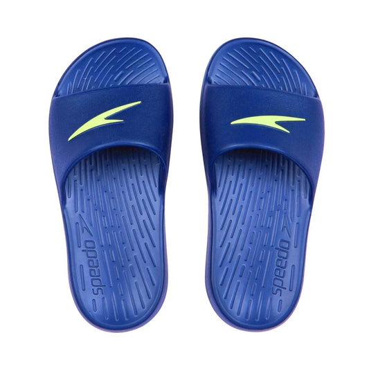 Speedo Single Colour Slide Ju-Navy/Bright Zest