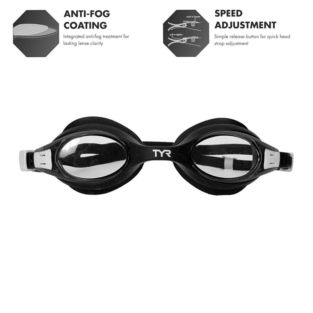TYR Corrective Optical Swimming Goggles | Smoke
