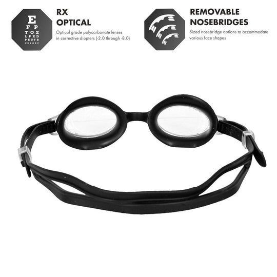 TYR Corrective Optical Swimming Goggles | Smoke