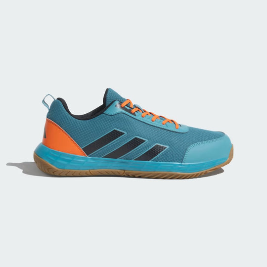 Adidas Indoor Acer Badminton Shoes | Arctic Fusion F23/Black/Semi Impact Orange F22