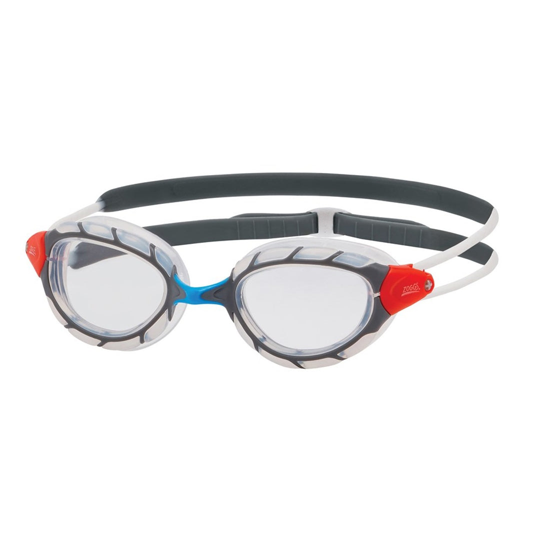 Zoggs Predator Swimming Goggle | Clear Lens/Clear Grey - Regular Fit