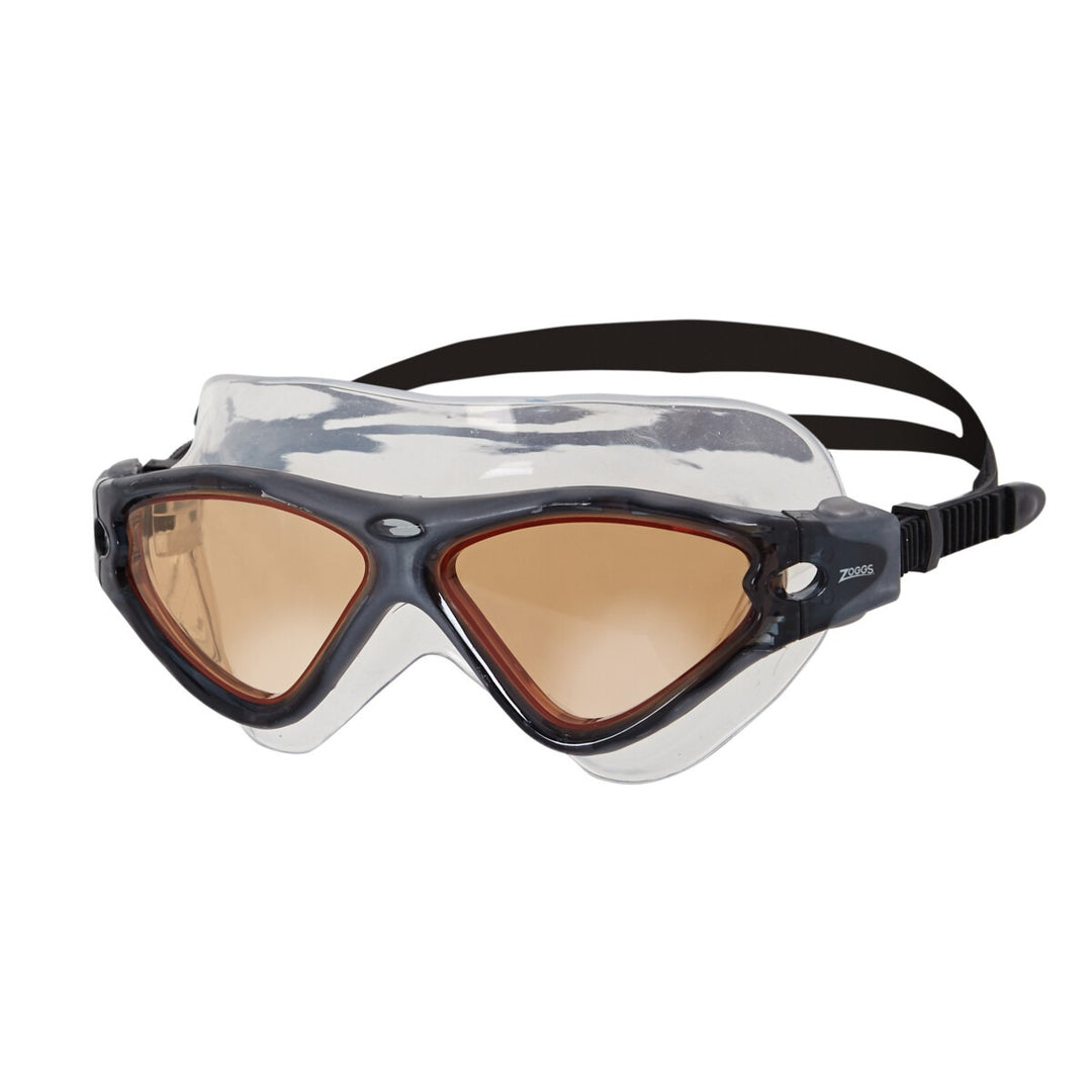 Zoggs Tri-Vision Mask Swimming Goggles | Grey/Black - Tinted Copper Lens