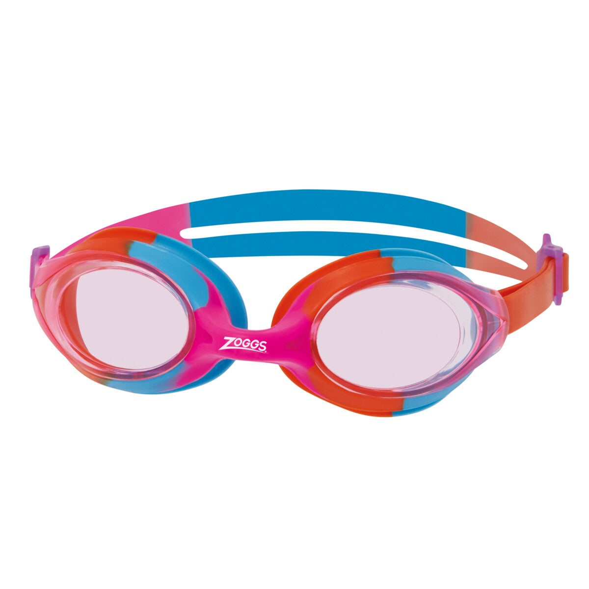 Zoggs Bondi Junior Swimming Goggles Pink Orange Tinted Pink