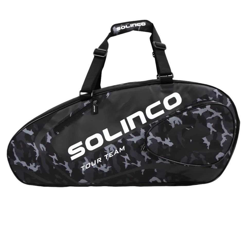 Solinco Tour 15R Tennis Racket Bag | Black Camo