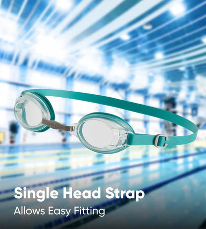 Speedo Adult Jet V2 Clear Lens Swim Goggle | Green/Clear