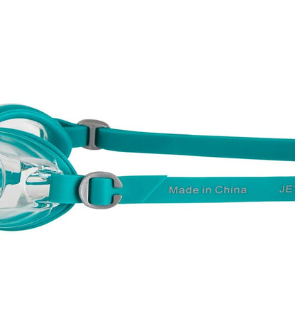 Speedo Adult Jet V2 Clear Lens Swim Goggle | Green/Clear