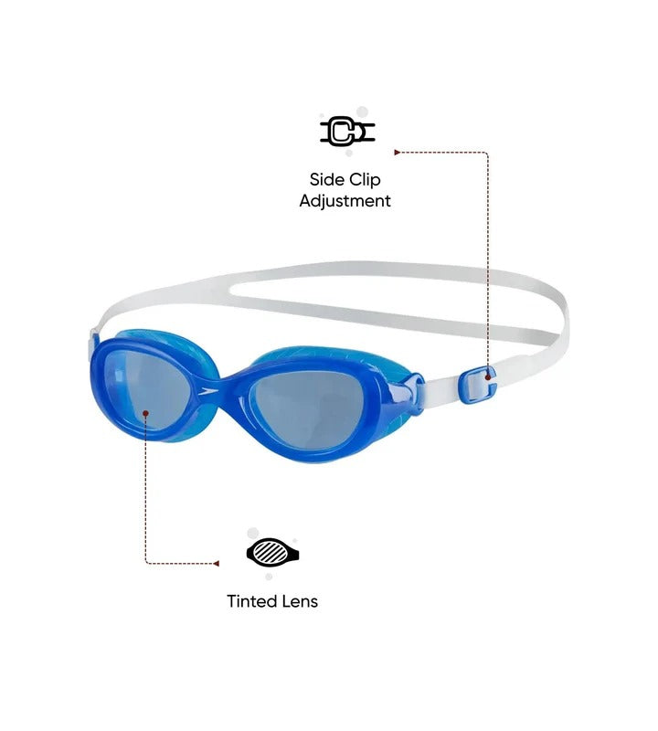 Speedo Futura Classic Junior Swim Goggles | Tint Lens/Neon Blue