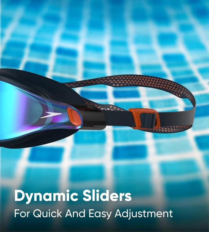 Speedo Vue Mirror Lens Swim Goggles | Green/Blue