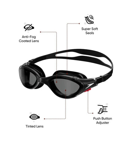 Speedo Biofuse 2.0 Smoke Lens Swim Goggles | Black/Smoke