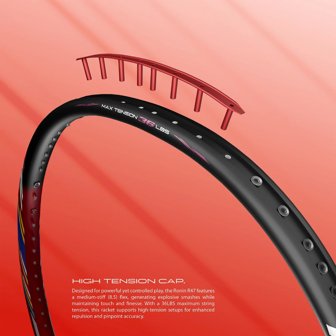 Katana Ronin R47 Badminton Racket (Unstrung) | Navy/Black