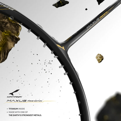 Katana Maxus Prime Edition Badminton Racket (Unstrung) | Black/Gold