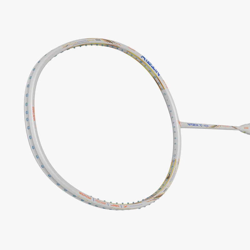 Hundred Nitrix 70 Volta Badminton Racket (Unstrung) | White/Copper 3U
