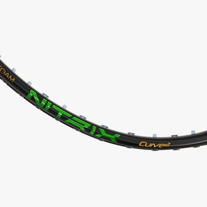 Hundred Nitrix 70 Venom Badminton Racket (Unstrung) | Black/Green 4U