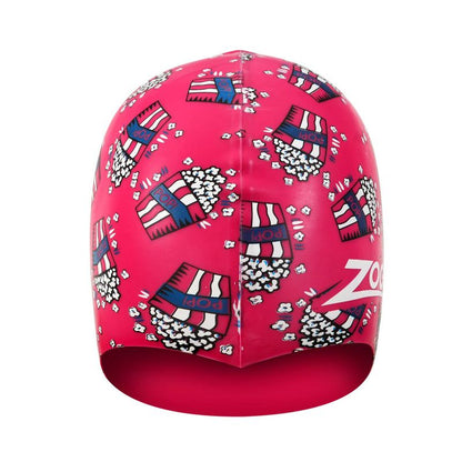 Zoggs Silicone Printed Popcorn Swim Cap | Magenta