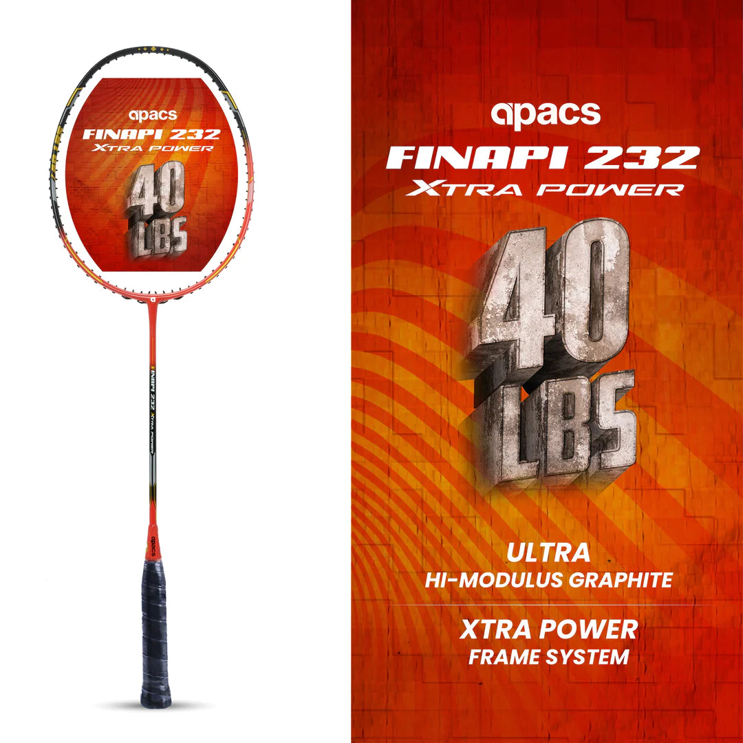 Apacs Racket Inapi 23 Apacs Finapi 232 Xtra Power Badminton Racket (Unstrung) – Achivr