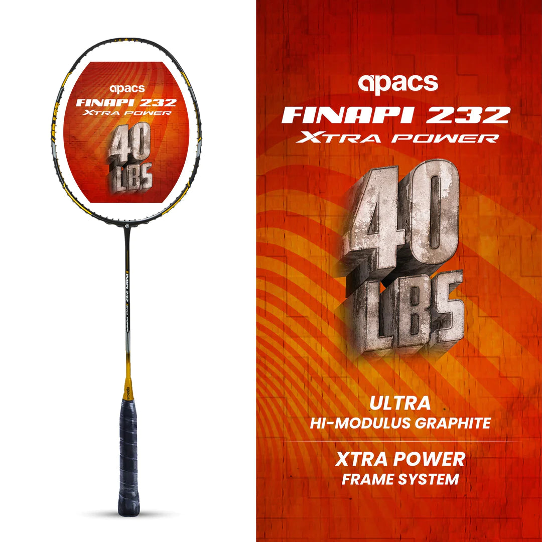 Finapi Racket Apacs Finapi 232 Xtra Power Badminton Racket (Unstrung) – Achivr