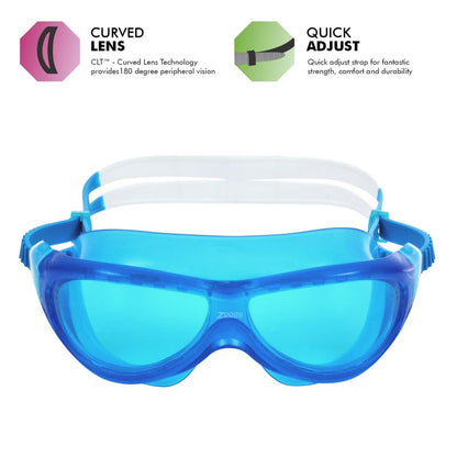 Zoggs Phantom Musk Junior Swimming Goggles | Blue/White/Tinted Blue