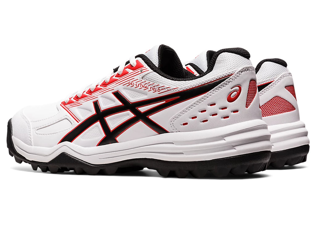 Asics Gel Lethal Field Men s Cricket Shoes White Classic Red