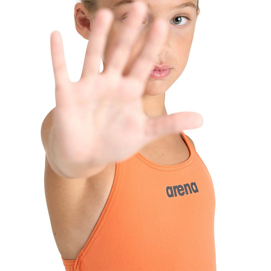 Arena Girl's Team Swimsuit Swim Pro Solid | Nespola Asphalt