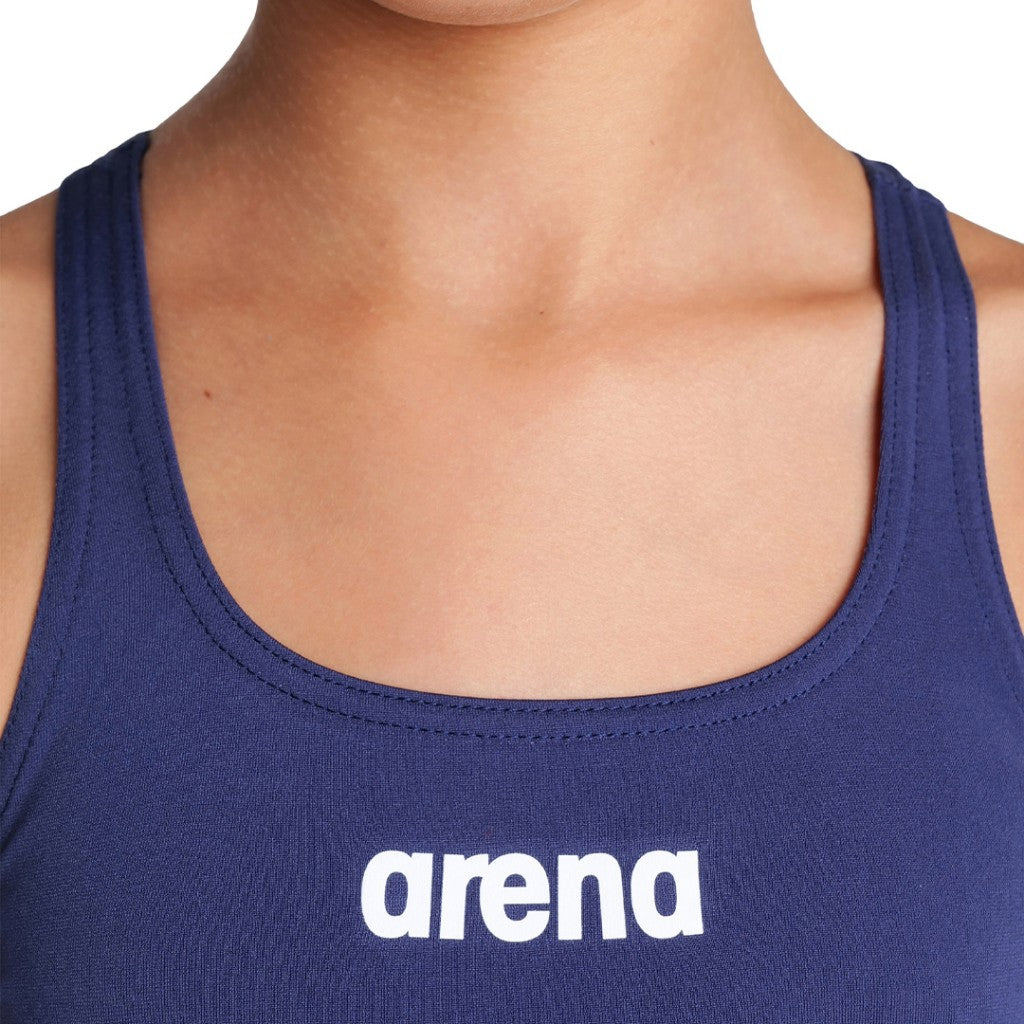 Arena Girl's Team Swimsuit Swim Pro Solid | Navy White