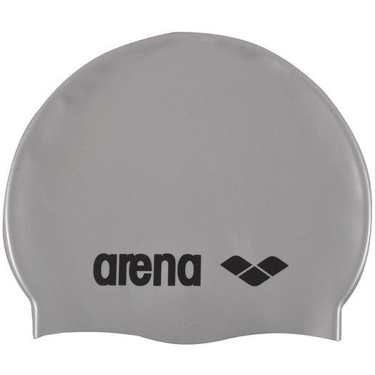 Arena Classic Silicone Jr Cap | Silver - Black
