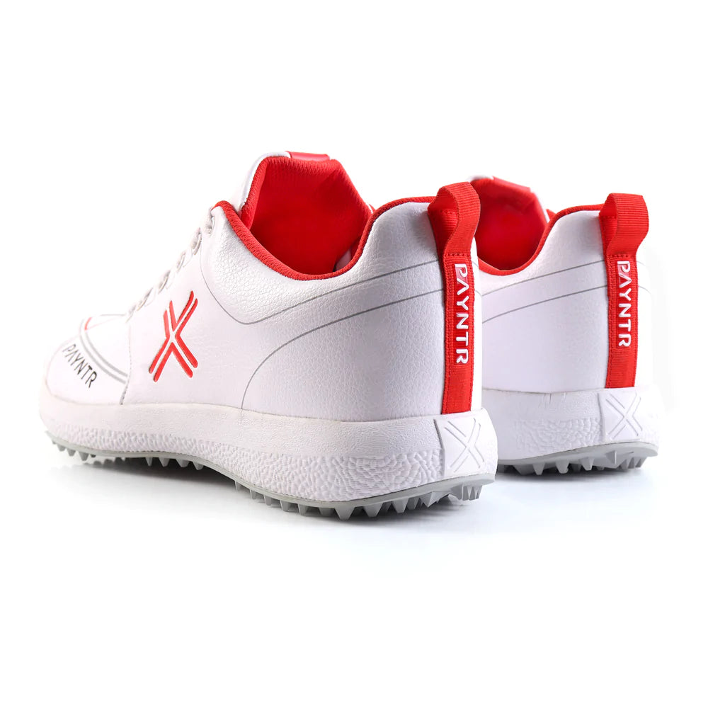 Payntr X Rubber Stud Cricket Shoes - White