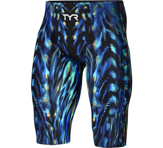 TYR Venzo Genesis Men's High Waist Jammer Swimsuit- Steel Blue